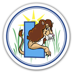 Name Doodles - Personalized Melamine Plates (Alpha Animals Blue) (NDBA-P20)